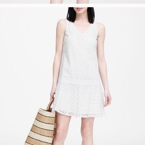 Banana Republic White Eyelet Dress